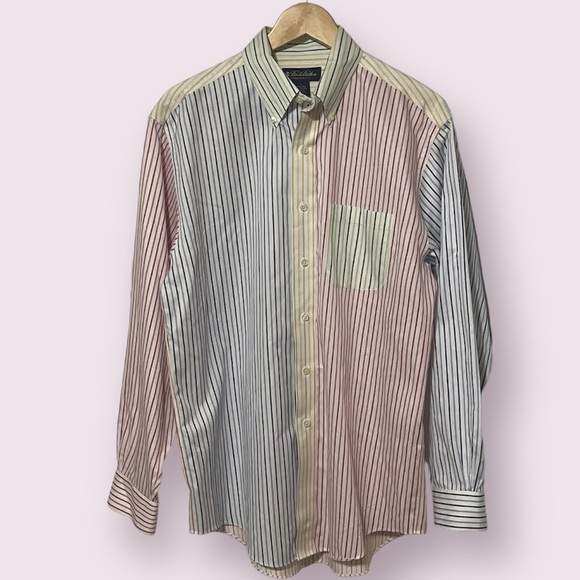 NWOT Brooks Brothers Men's Medium Colorful Striped Dress Shirt - Picture 1 of 4